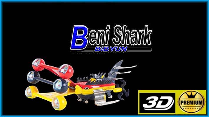 Beni Shark Choujin Bibyun Takatoku - Vintage die-cast carrier ship toy