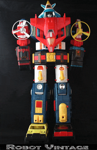 Animazione trasformazione 3D Dairugger XV Popy GB-72 combinazione 15 veicoli