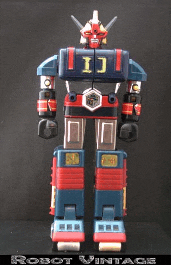 Daidenjin Popy GB-14 Chogokin 360 view - rotazione completa robot trasformabile vintage Alain Bernardi