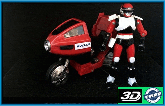 Byclosser Ken trasformazione - Sequenza d'azione Tokusatsu