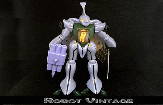 Dunbine Clover diecast 360 view - rotazione completa Aura Battler Clover vintage Alain Bernardi
