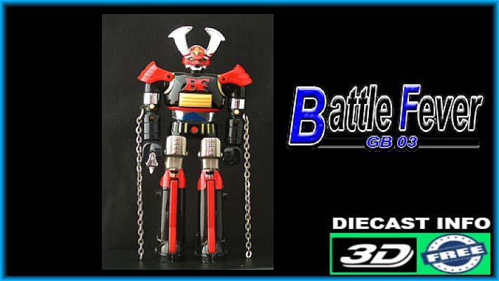 Battle Fever Robo Popy GB-03 Chogokin robot vintage Super Sentai Bernardi alain