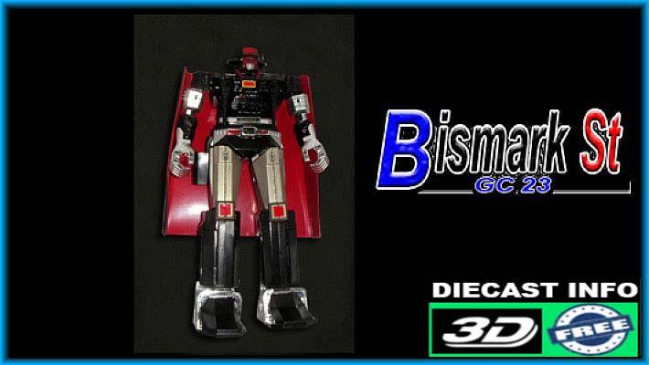 Popy GC-22 Bismarck DX die-cast toy - Vintage Japanese robot transforming version