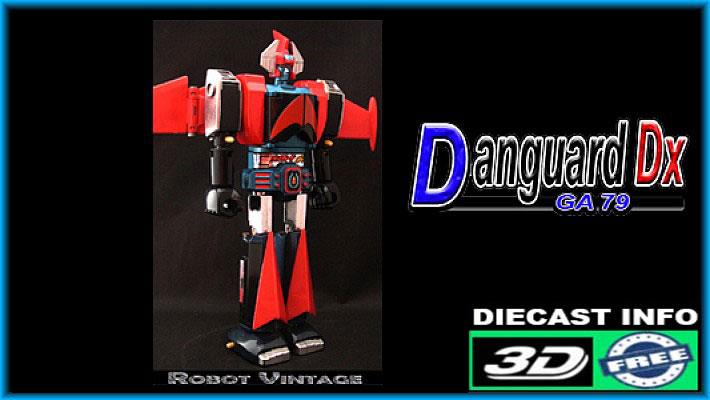 Danguard Ace Popy GA-79 DX Chogokin transformable - Danguard Ace GA79 trasformabile vintage diecast Alain Bernardi